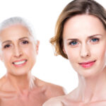 Zdjęcie przedstawia różne zabiegi estetyczne na starzenie się skóry, takie jak botoks, kwas hialuronowy i laseroterapia, które pomagają w regeneracji skóry i poprawie jej wyglądu.